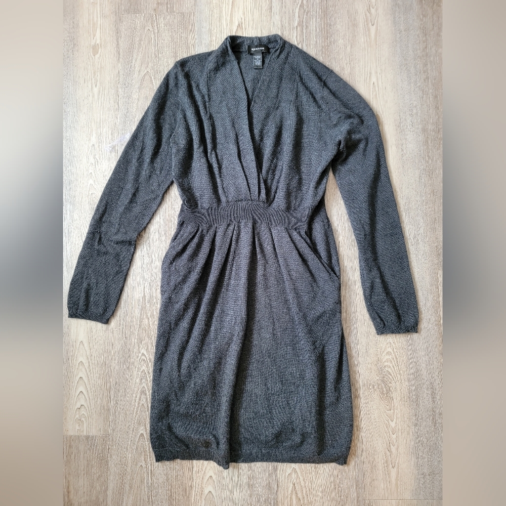 Wool blend grey dress